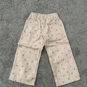 H&M Kids Beige Floral Jeans